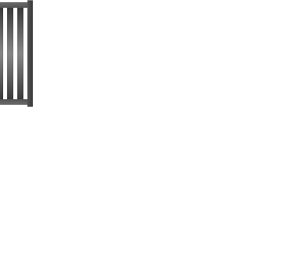 Portillon Moderna aluminium 1m