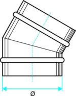 coude galvanisé 45 degrés