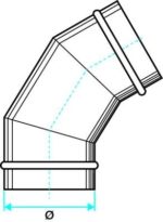 coude galvanisé 60 degrés