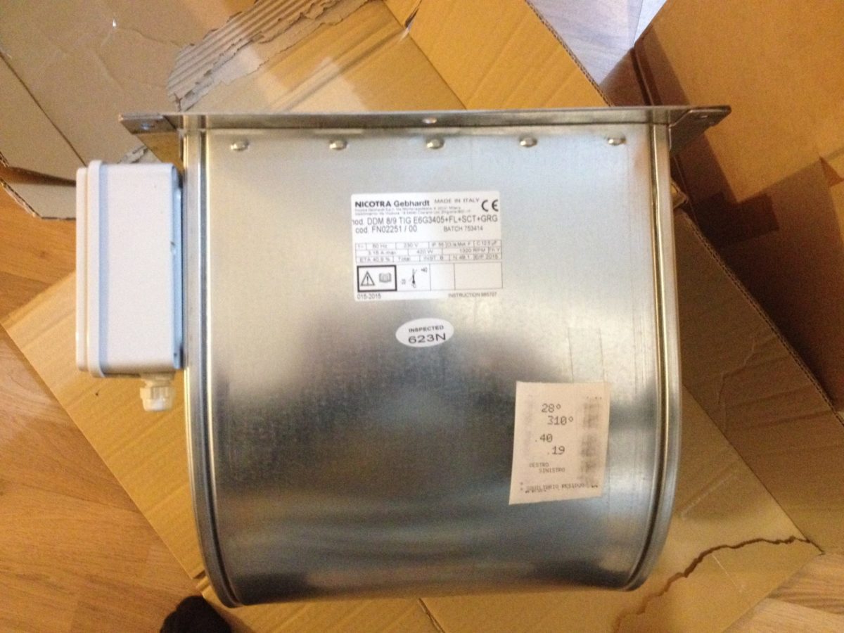 Moteur escargot 7/7 pour hotte ou caisson