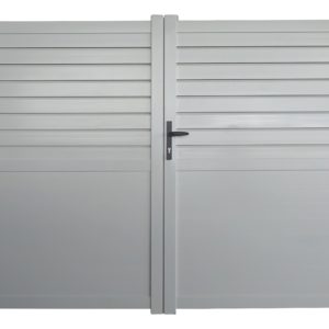 Pack Portail coulissant aluminium 3.50ml + Portillon alu 1m éclipse