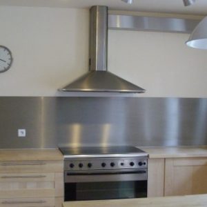 crédence aluminium cuisine