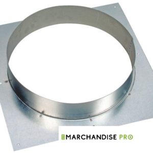 Platine virole de raccordement pour hotte caisson de ventilation