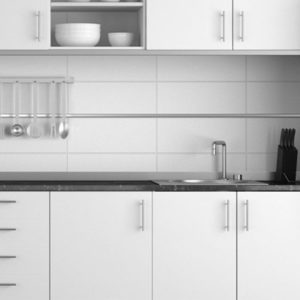 crédence de cuisine Aluminium blanche