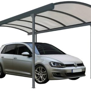 Carport aluminium cintré Blanc ou Gris
