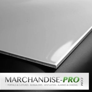 Crédences aluminium blanc brillant et noir brillant