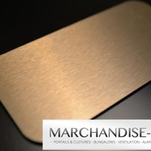 plaque aluminium cuivre brossé 