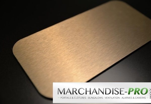 plaque aluminium cuivre brossé