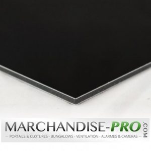 crédence noir mat en aluminium