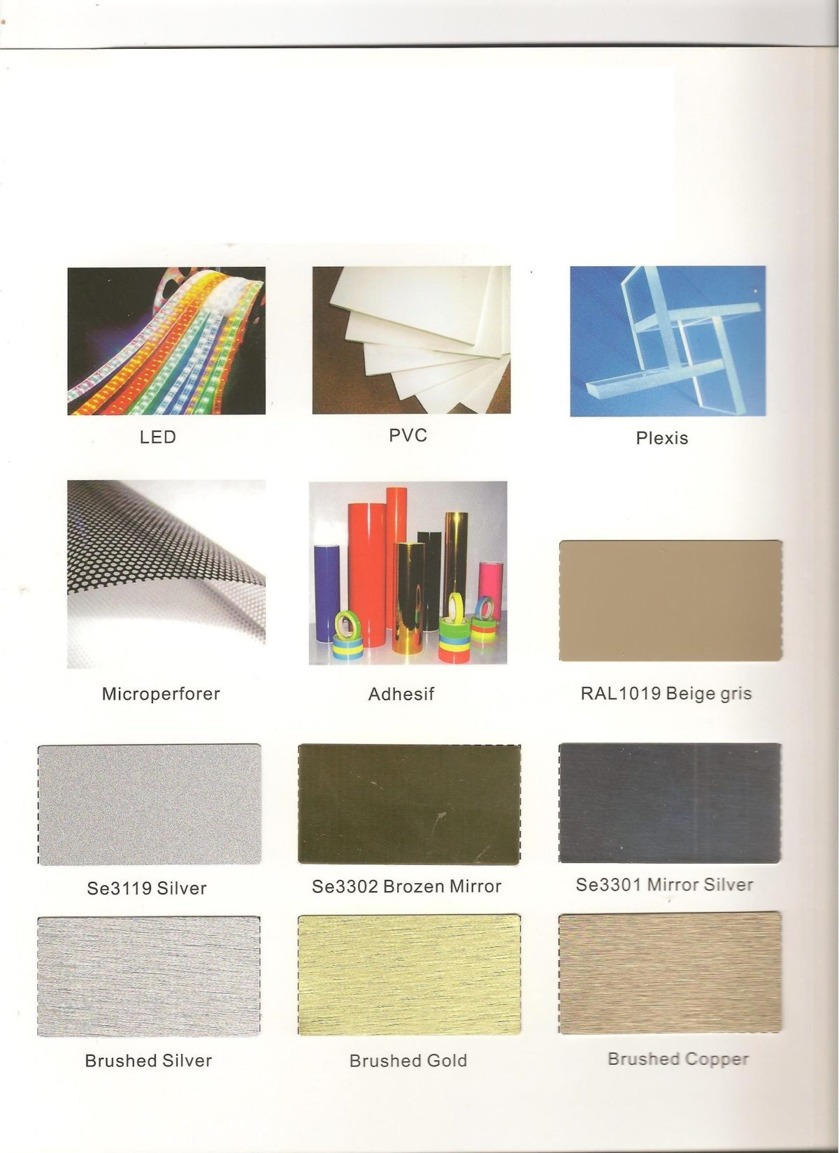 Plaque sandwich alu type Dibond