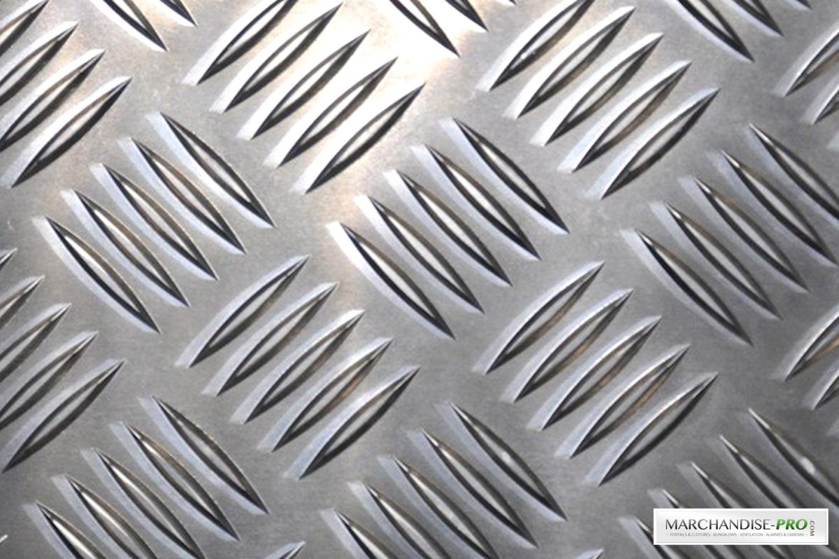 Plaque alu strie graine de riz 3mm