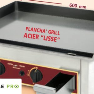 Plancha plaque à snacker acier lisse gaz