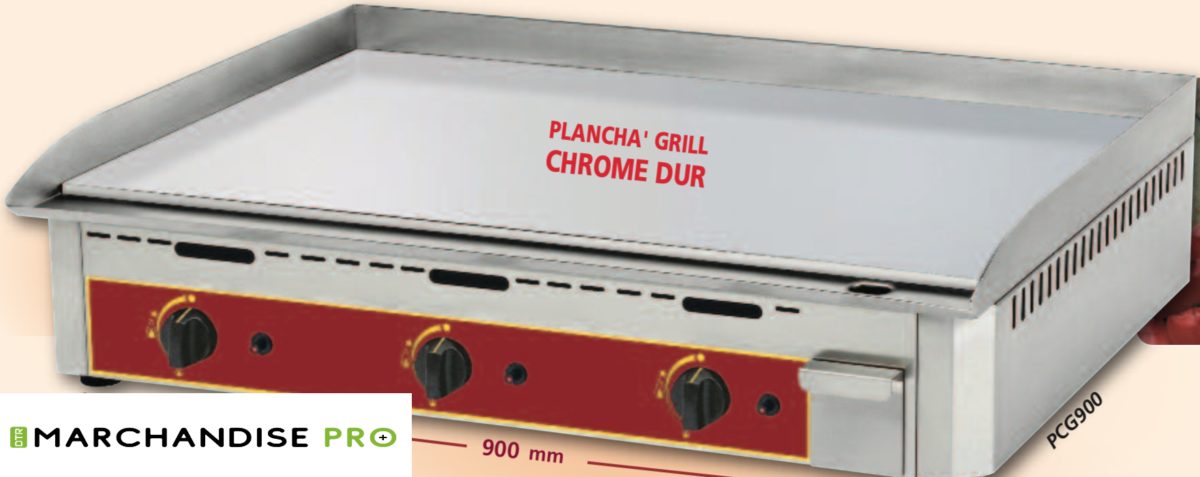 Plancha plaque à snacker CHROME DUR GAZ