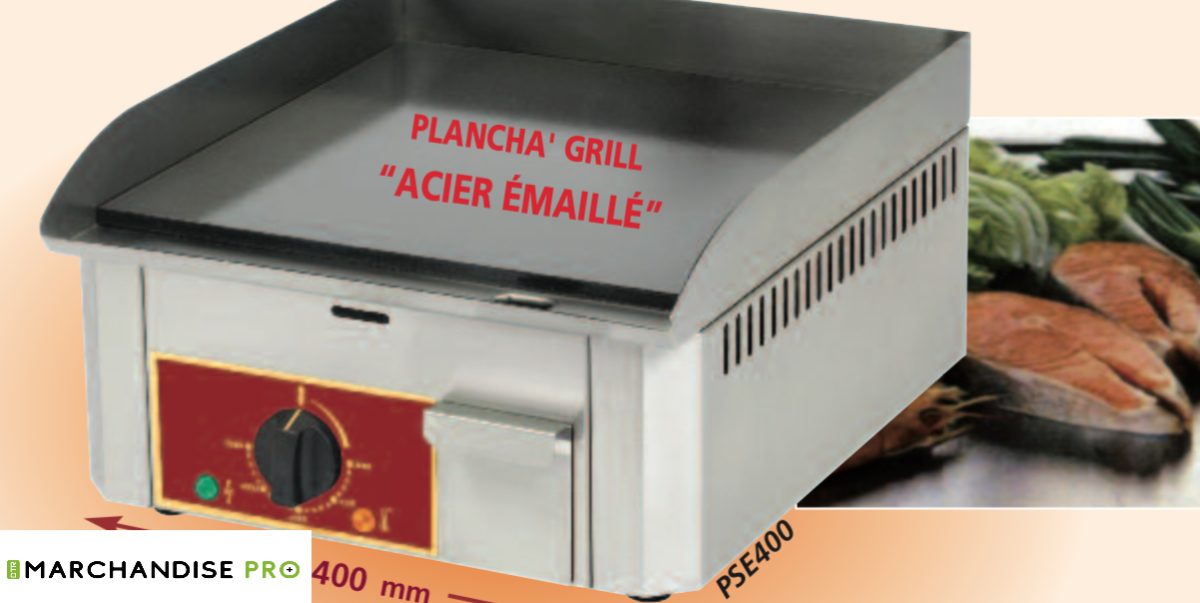 Plancha plaque à snacker acier émaillé électrique Plancha plaque à snacker acier émaillé électrique