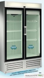 Armoire réfrigérée VITRÉE 1200L Aspect inox
