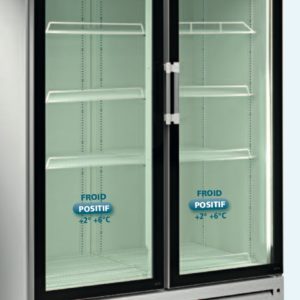 Armoire réfrigérée VITRÉE 1200L Aspect inox