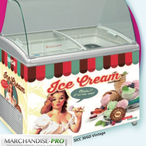 Vitrine conservateur à crèmes glacées Vintage