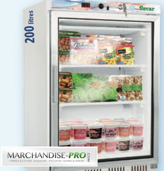 Armoire réfrigérée vitrée 200L