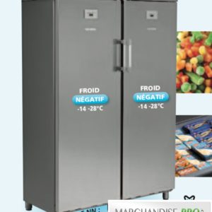 Armoire double réfrigérée négatif