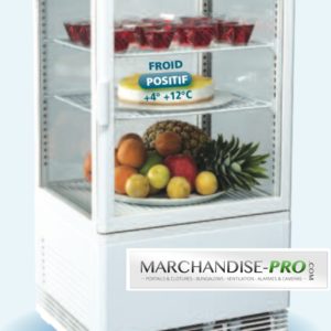 Vitrine de comptoir réfrigérée 60L Blanc