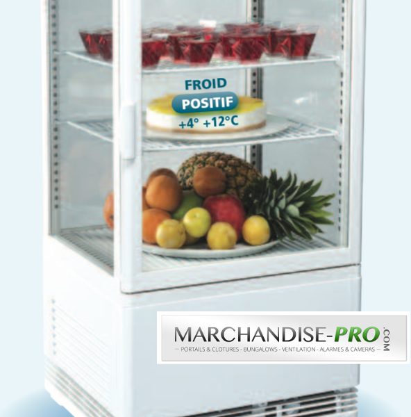 Vitrine de comptoir réfrigérée 60L Blanc