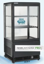 Vitrine de comptoir réfrigérée 60L Noir