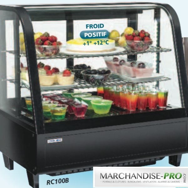Vitrine réfrigérée de COMPTOIR 100L Noire