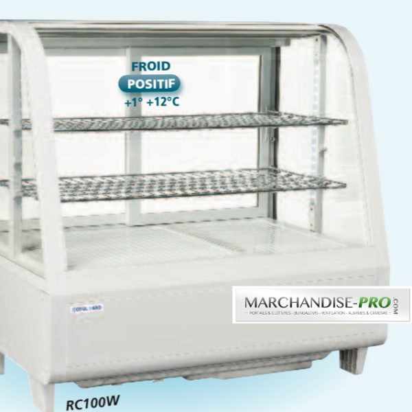 Vitrine réfrigérée de COMPTOIR 100L Blanche