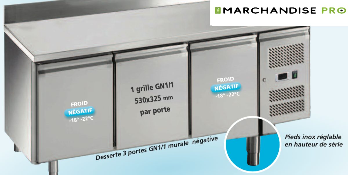 Desserte réfrigérée Négative 3 Portes