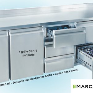 Desserte réfrigérée Positive 4 Portes