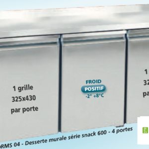 Desserte réfrigérée Gastro 4P