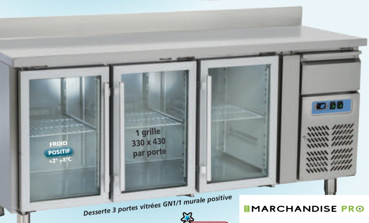Desserte réfrigérée 3 portes Desserte réfrigérée 3 portes