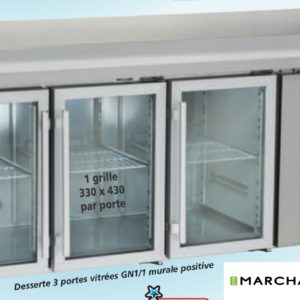 Desserte réfrigérée 3 portes