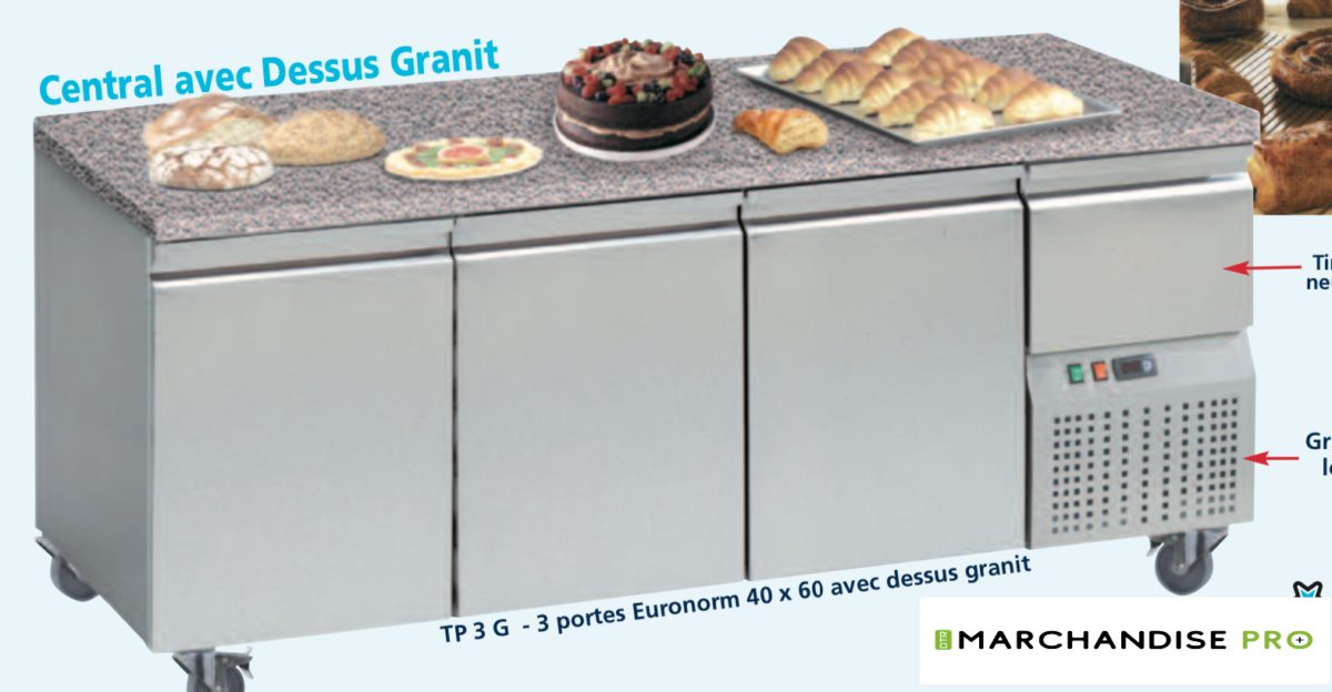 Tour pâtissier réfrigérée Granit