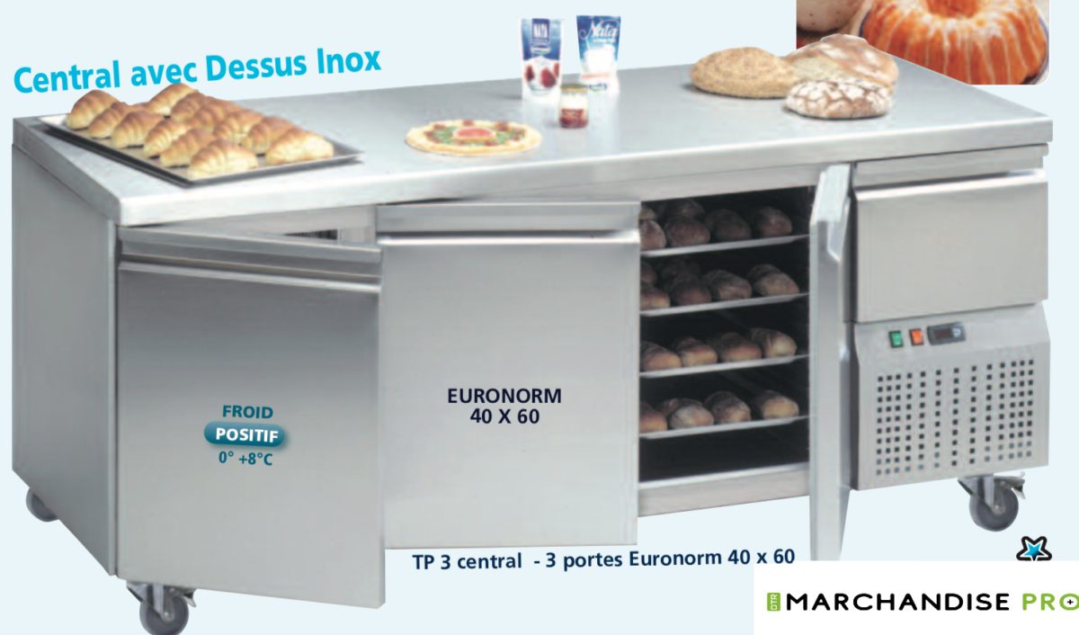 Tour pâtissier réfrigérée inox