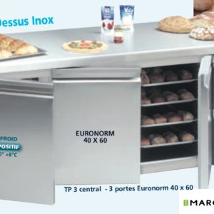 Tour pâtissier réfrigérée inox
