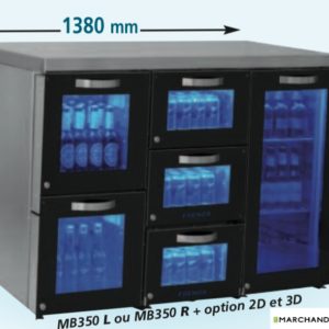 Arrière bar réfrigérée triple