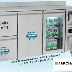 Arrière bar mural réfrigérée 3 portes