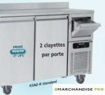 Arrière bar mural réfrigéré 4 portes