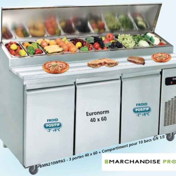 Table Pizza réfrigérée 3 portes SB