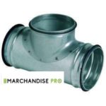 Té équerre galva 200/125 à joints