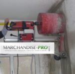 Carottage mur porteur béton