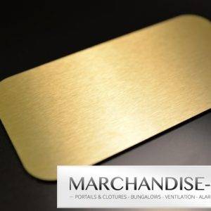 panneau alu brossé or