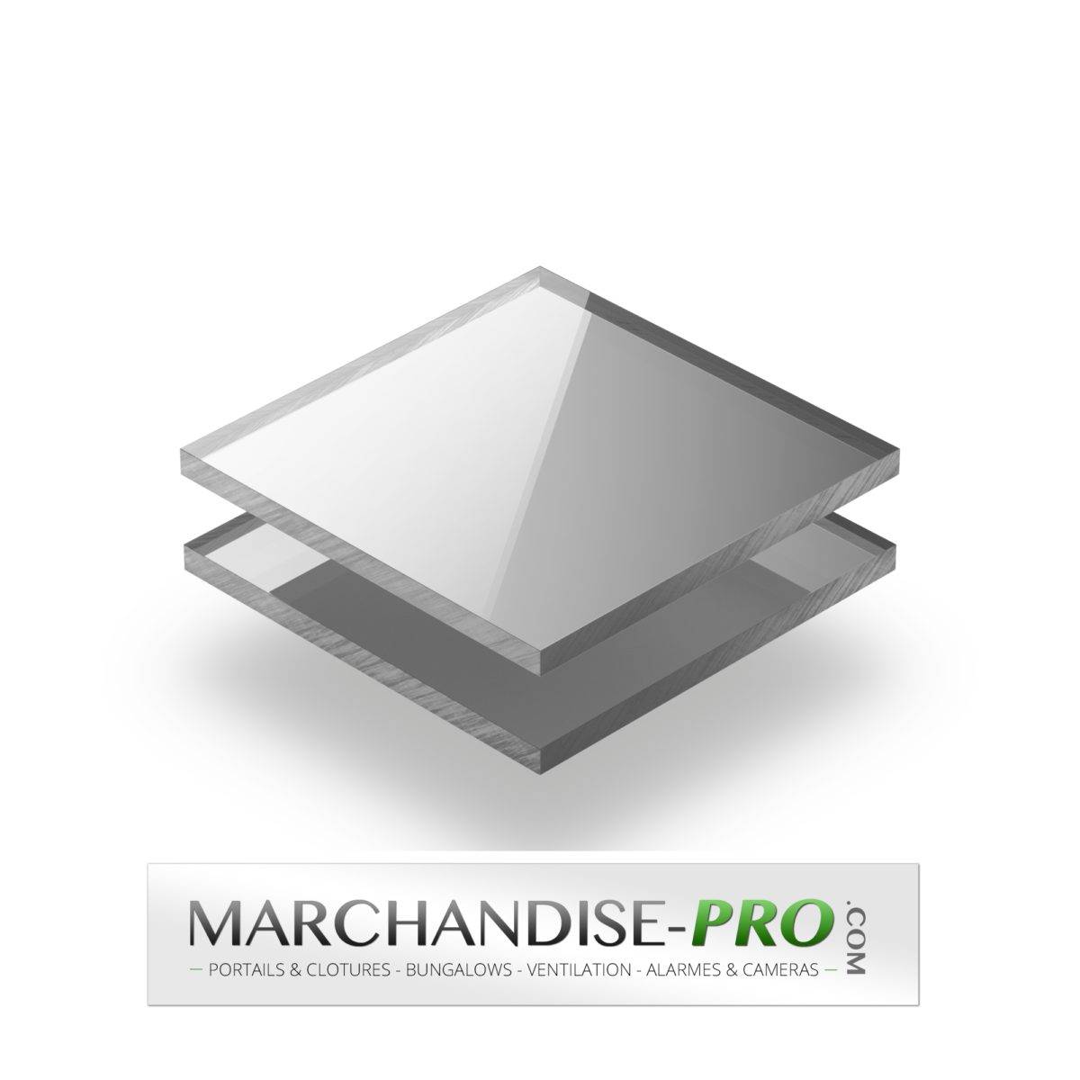 PLAQUE PMMA MIROIR PLEXIGLASS INCOLORE 2X1525X2050