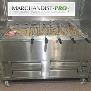 barbecue charbon motorisé 6 BROCHES