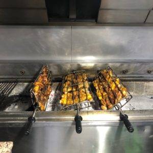 Broche pomme de terre pour barbecue rotative