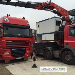 Transport bungalow camion grue