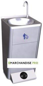 Lave mains mobile inox avec dosseret inox