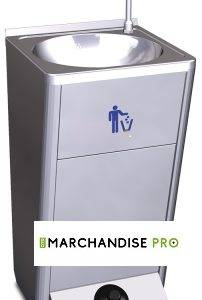 Lave mains mobile inox avec dosseret inox