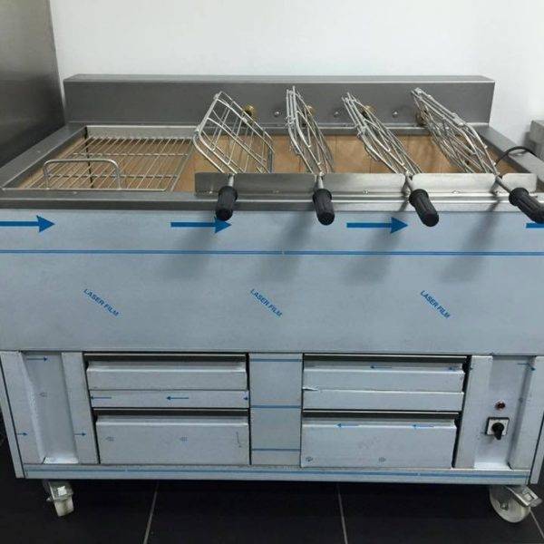 Rotisserie poulet charcoal bbq grill